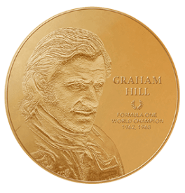 Investiční mince Graham Hill - Formula One World Champion, 1962, 1968